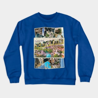 Greetings from Mostar in Bosna and Herzegovina Vintage style retro design Crewneck Sweatshirt